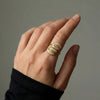 Luxury gold look adjustable ring Evvara