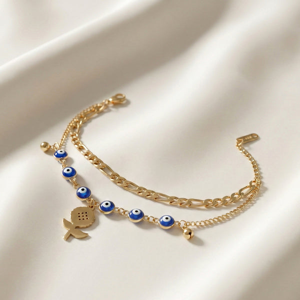Evil Eye Double Layer Bracelet