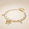Butterfly Pearl charm Bracelet