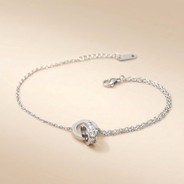 Roman Diamond Silver Bracelet