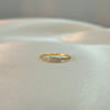 Minimal CZ slim band ring with gold tone American Diamond