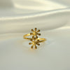 floral adjustable ring for women – Evvara Vogue
