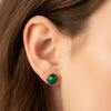 Korean style green stone earrings – Evvara