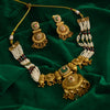 Rajwadi pearl temple necklace set by Evvara