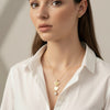 Twin Hearts Glow Set gold finish necklace and heart earrings by Evvara Vogue