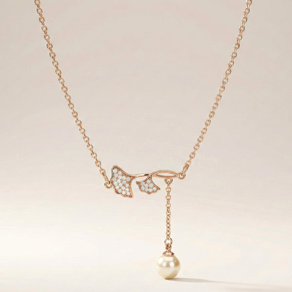 Elegant butterfly pearl pendant jewellery for women