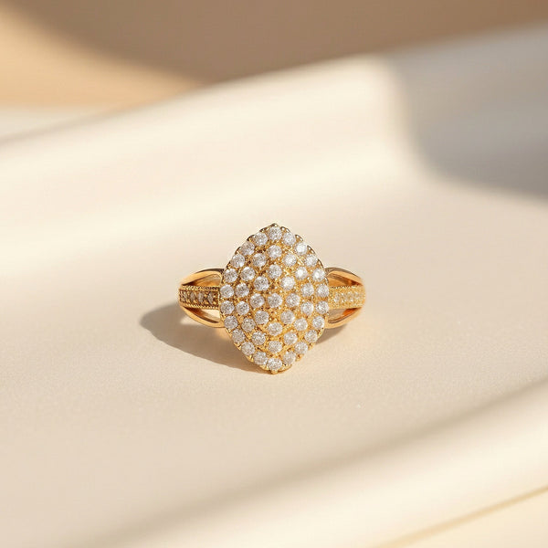Sparkling AD Statement Ring