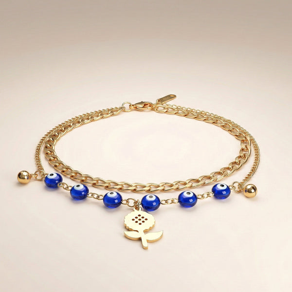 Evil Eye Double Layer Bracelet