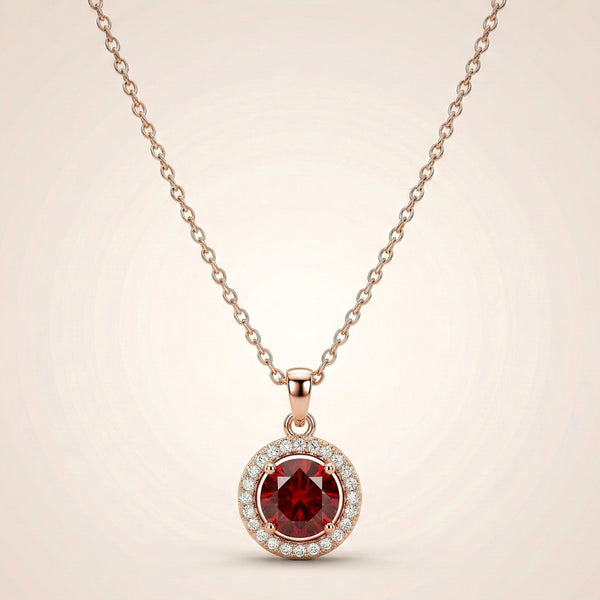 Minimal gold tone anti tarnish necklace Scarlet Halo by Evvara Vogue