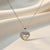 Eterna Heart silver heart pendant with crystal center – Evvara Vogue