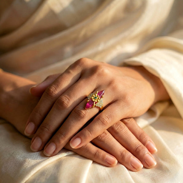 Bold festive statement ring – Evvara Vogue