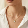 Minimal gold clover pendant with beaded edges – Evvara Vogue jewellery