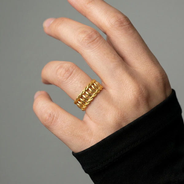 Textured Band StatementRing