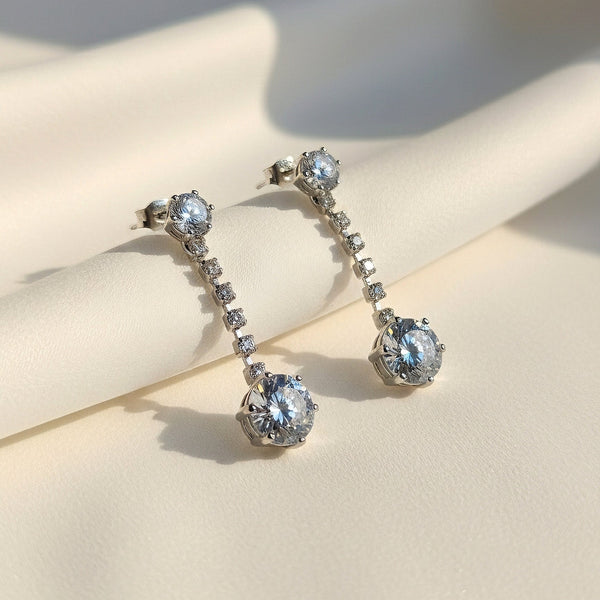 Elegant silver look earrings Evvara