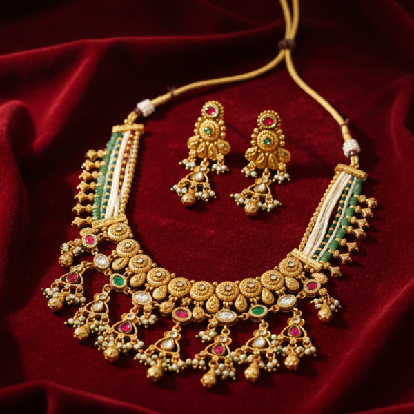 Traditional Rajwadi Temple Jewelry by Evvara Vogue