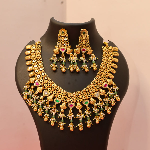 Ethnic kundan pearl jewellery set for weddings